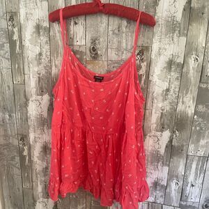 Torrid pink palm tree spaghetti strap top plus size 4X